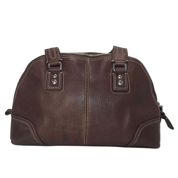 Coach 2009 Dome Top Brown Pebbled Leather Hampton Satchel Handbag 13963 - Picture 2 of 12